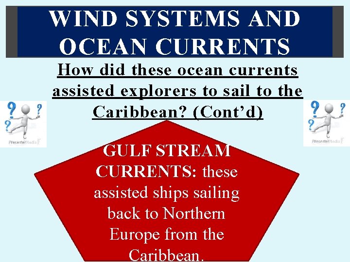 WIND SYSTEMS AND OCEAN CURRENTS How did these ocean currents assisted explorers to sail