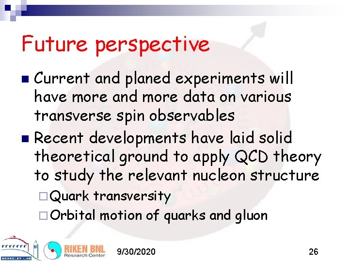 Future perspective Current and planed experiments will have more and more data on various