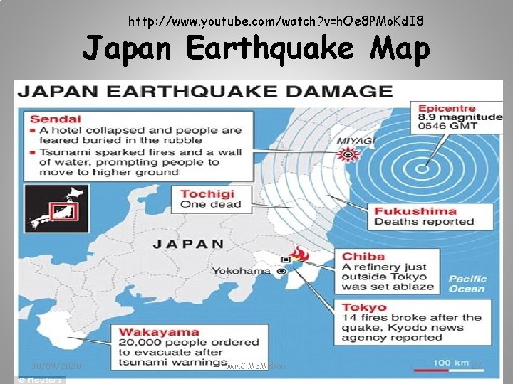 http: //www. youtube. com/watch? v=h. Oe 8 PMo. Kd. I 8 Japan Earthquake Map