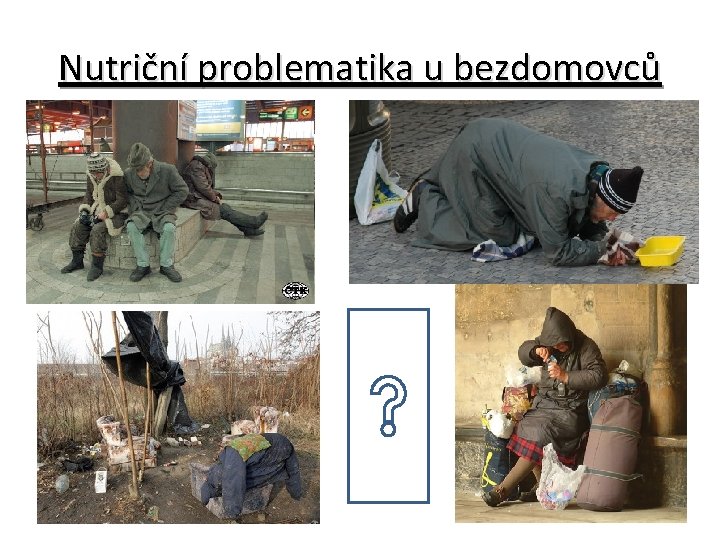 Nutriční problematika u bezdomovců 