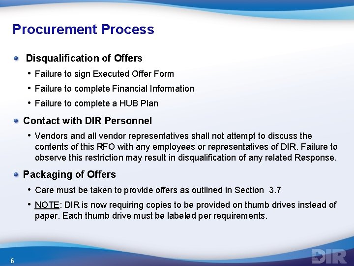 Procurement Process Disqualification of Offers • Failure to sign Executed Offer Form • Failure Procurement Process Disqualification of Offers • Failure to sign Executed Offer Form • Failure