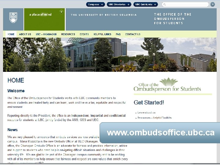 www. ombudsoffice. ubc. ca 