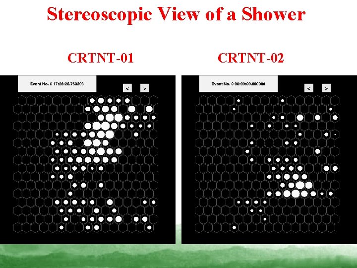 Stereoscopic View of a Shower CRTNT-01 CRTNT-02 