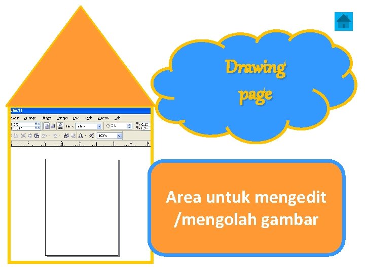 Drawing page Area untuk mengedit /mengolah gambar 