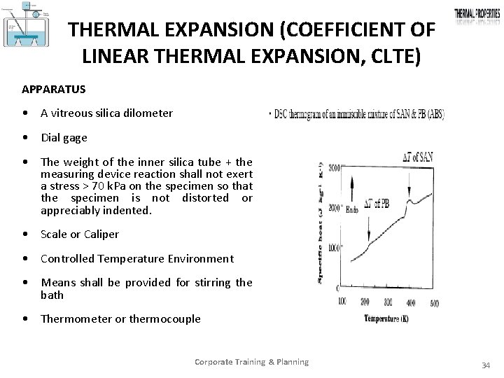 THERMAL EXPANSION (COEFFICIENT OF LINEAR THERMAL EXPANSION, CLTE) APPARATUS • A vitreous silica dilometer