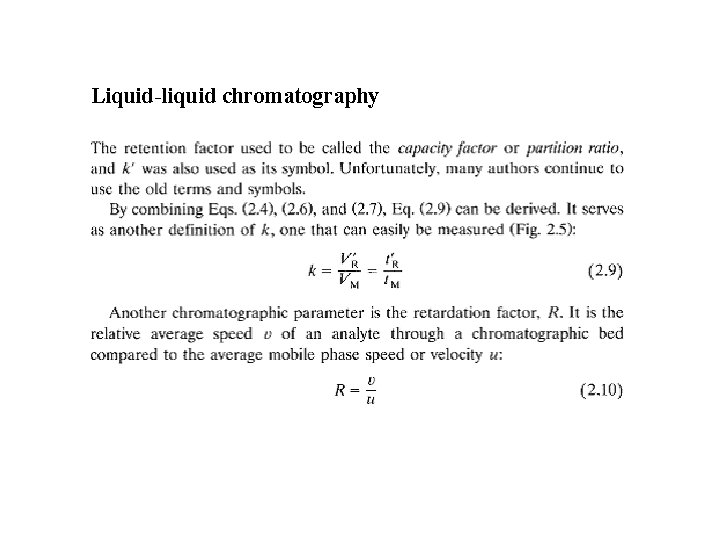 Liquid-liquid chromatography 