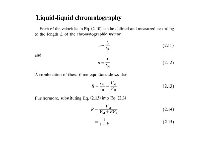 Liquid-liquid chromatography 