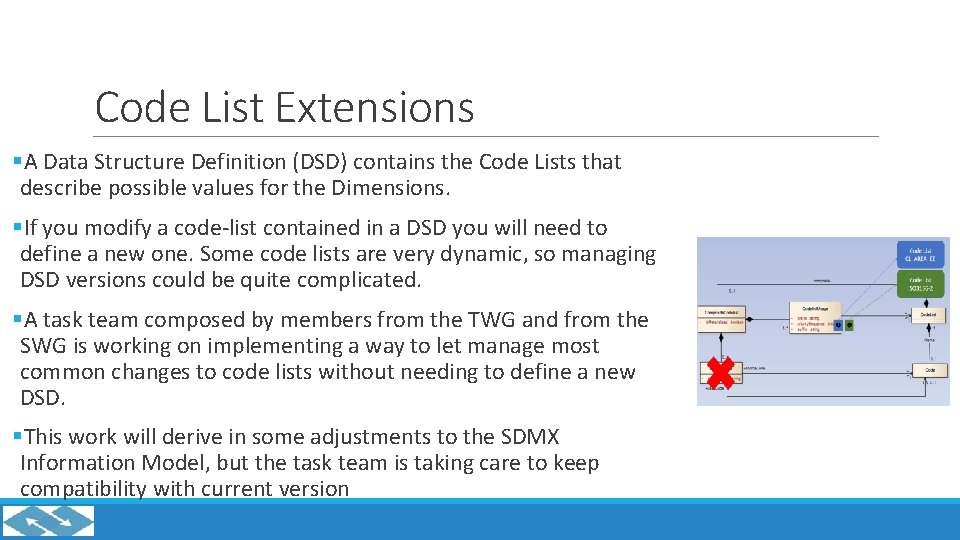 Code List Extensions §A Data Structure Definition (DSD) contains the Code Lists that describe