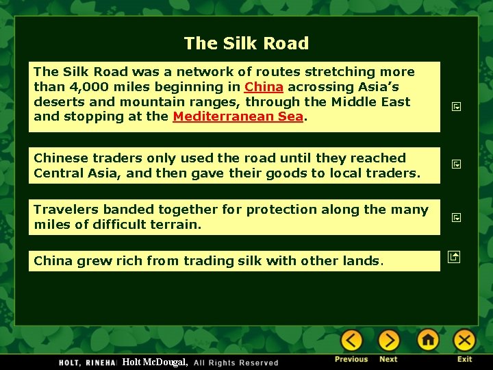 The Silk Road was a network of routes stretching more than 4, 000 miles The Silk Road was a network of routes stretching more than 4, 000 miles