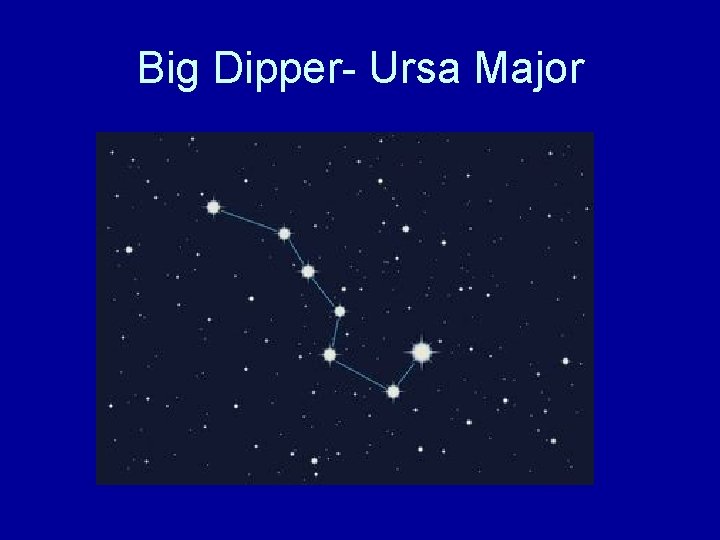 Big Dipper- Ursa Major 