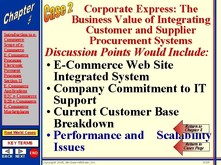 Introduction to e. Commerce Scope of e. Commerce E-Commerce Processes Electronic Payment Processes Section