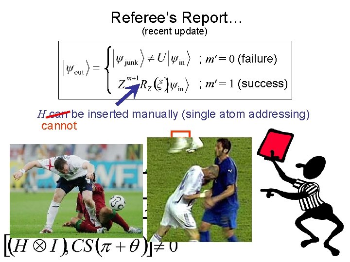 Referee’s Report… (recent update) ; m' = 0 (failure) ; m' = 1 (success)