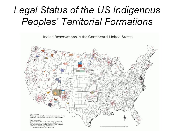Legal Status of the US Indigenous Peoples’ Territorial Formations 