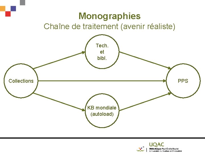 Monographies Chaîne de traitement (avenir réaliste) Tech. et bibl. Collections PPS KB mondiale (autoload)