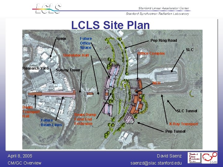 LCLS Site Plan Spear Future Office Space Undulator Hall Research Yard Pep Ring Road