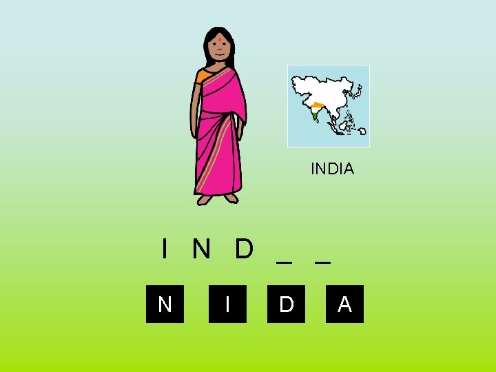 INDIA I N D _ _ N I D A 