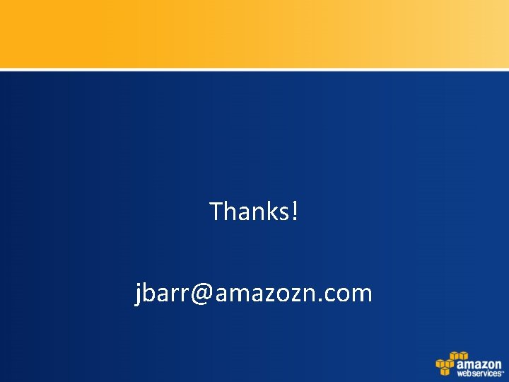 Thanks! jbarr@amazozn. com Thanks! jbarr@amazozn. com