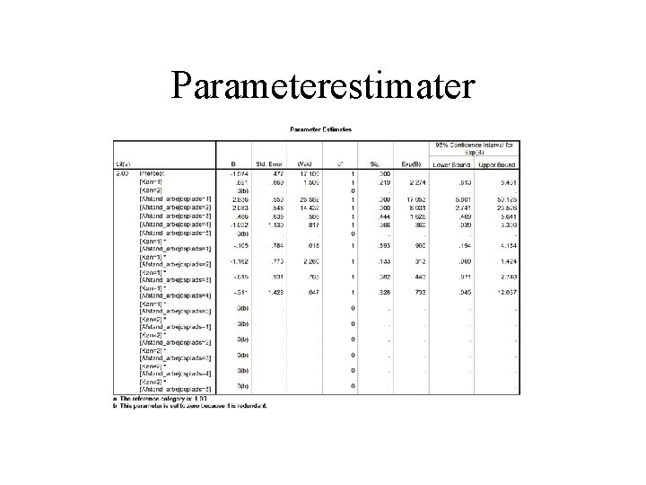 Parameterestimater 