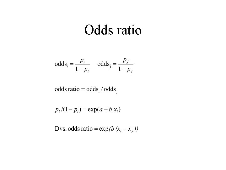 Odds ratio 