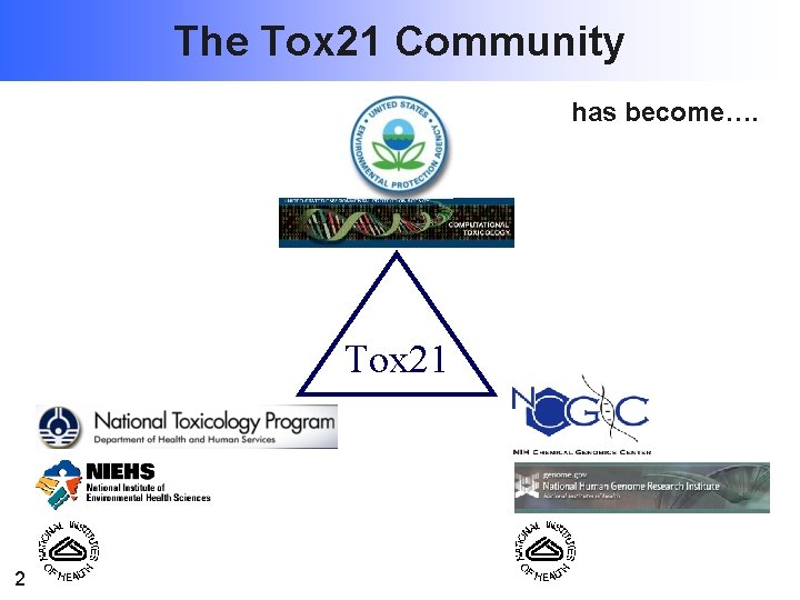 The Tox 21 Community has become…. Tox 21 2 