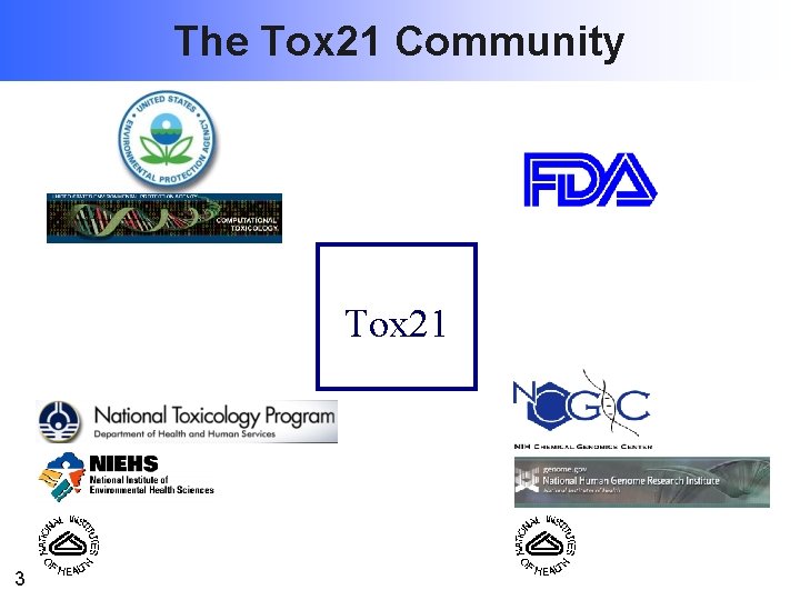 The Tox 21 Community Tox 21 3 