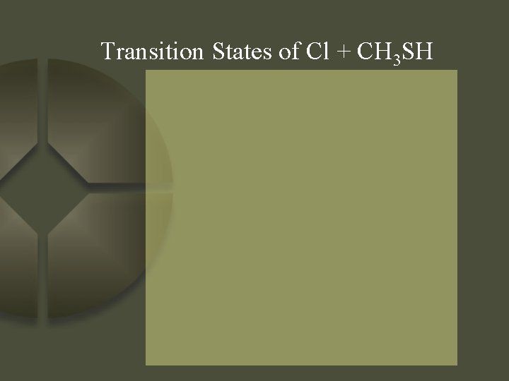 Transition States of Cl + CH 3 SH 