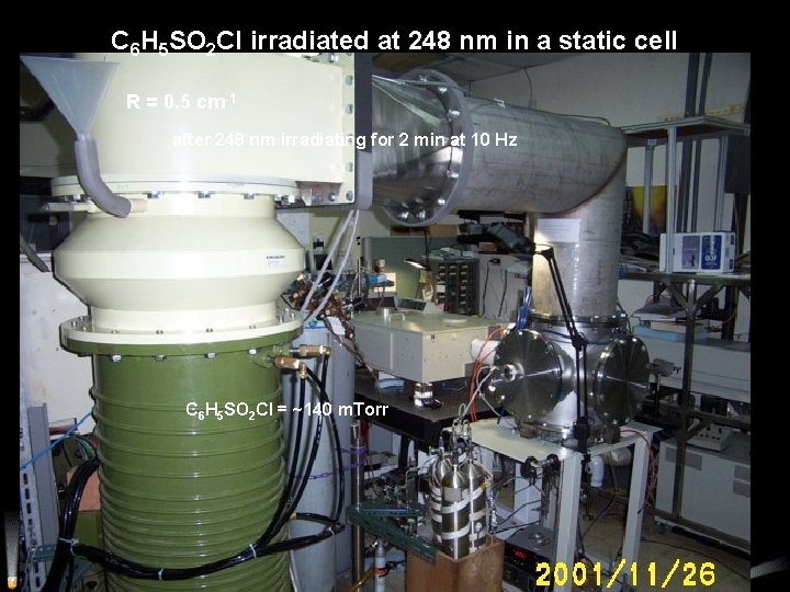 C 6 H 5 SO 2 Cl irradiated at 248 nm in a static