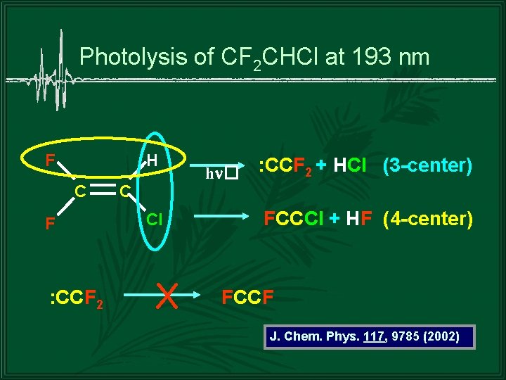 Photolysis of CF 2 CHCl at 193 nm F H C F : CCF