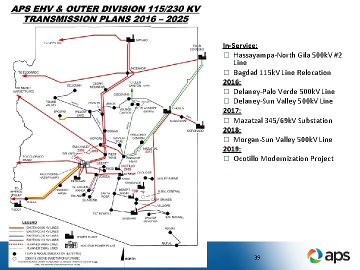In-Service: � Hassayampa-North Gila 500 k. V #2 Line � Bagdad 115 k. V