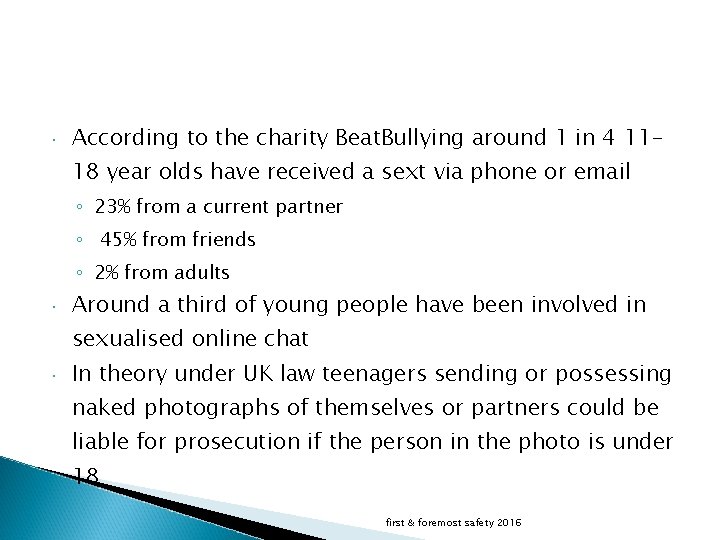  According to the charity Beat. Bullying around 1 in 4 1118 year olds