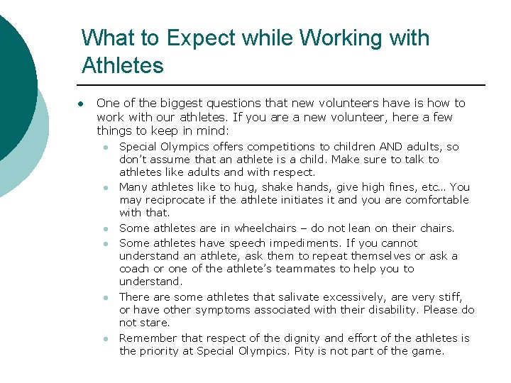 What to Expect while Working with Athletes l One of the biggest questions that