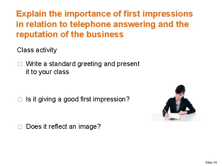 Explain the importance of first impressions in relation to telephone answering and the reputation