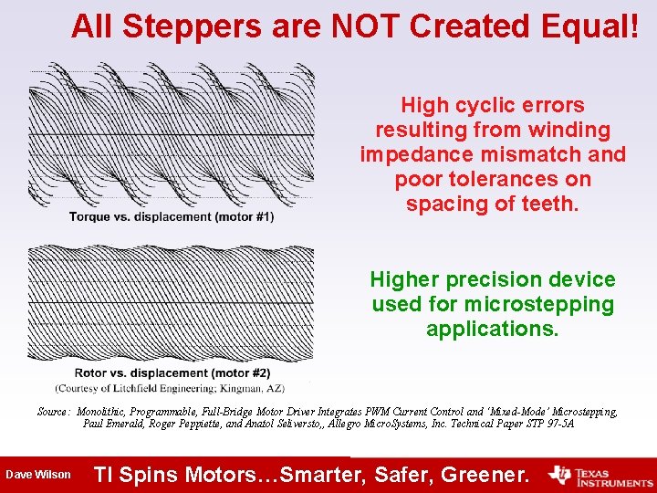 All Steppers are NOT Created Equal! High cyclic errors resulting from winding impedance mismatch