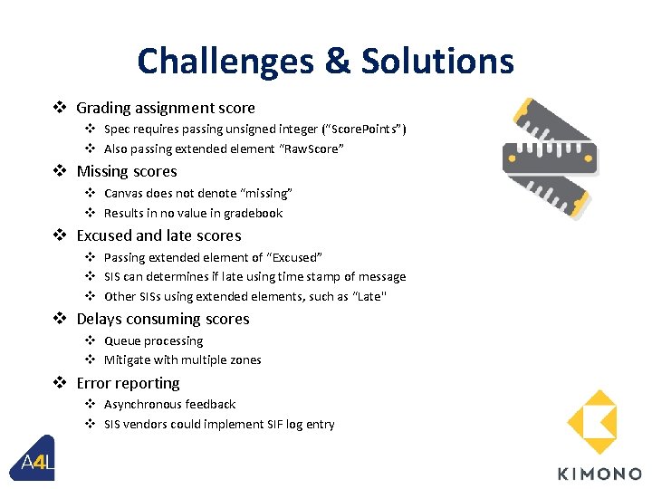Challenges & Solutions v Grading assignment score v Spec requires passing unsigned integer (“Score.