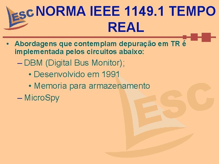 NORMA IEEE 1149. 1 TEMPO REAL • Abordagens que contemplam depuração em TR é