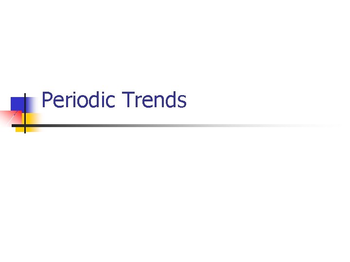 Periodic Trends 