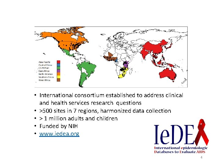  • International consortium established to address clinical and health services research questions •