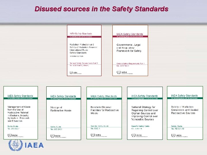 Disused sources in the Safety Standards IAEA 