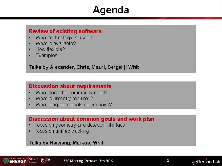 Agenda Review of existing software • • What technology is used? What is available?