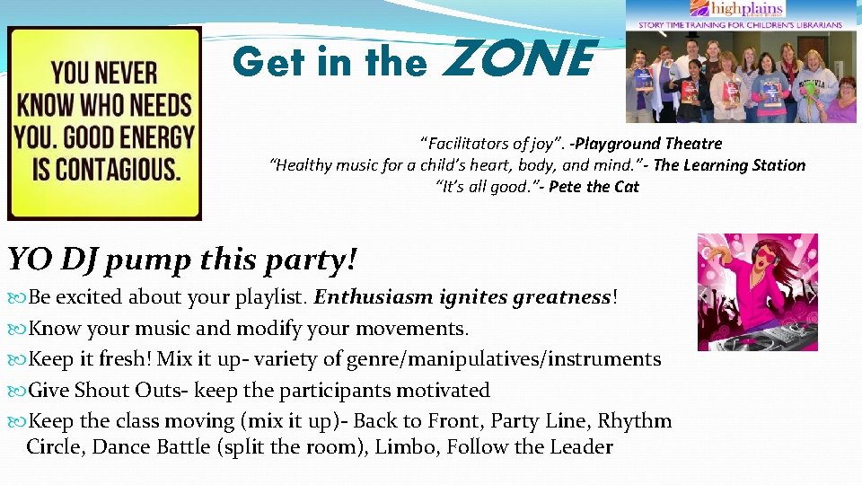 Get in the ZONE “Facilitators of joy”. -Playground Theatre “Healthy music for a child’s