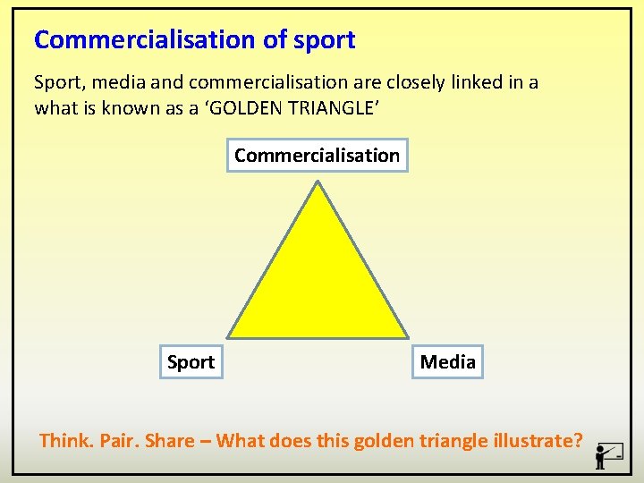 Commercialisation of sport Sport, media and commercialisation are closely linked in a what is