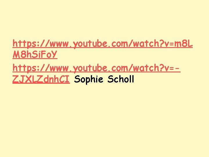 https: //www. youtube. com/watch? v=m 8 L M 8 h. Si. Fo. Y https: