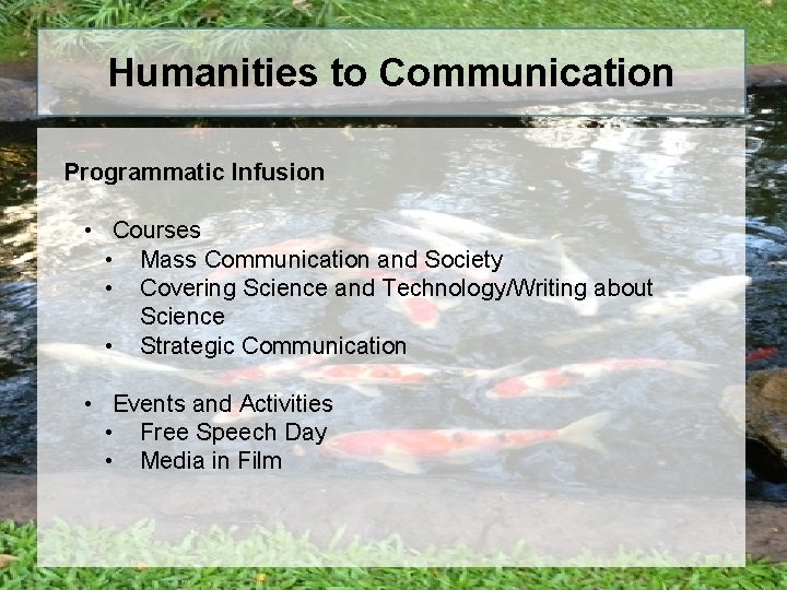 Humanities to Communication Programmatic Infusion • Courses • Mass Communication and Society • Covering