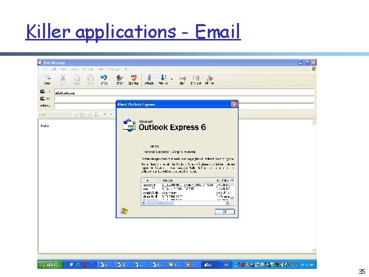 Killer applications - Email 35 Killer applications - Email 35