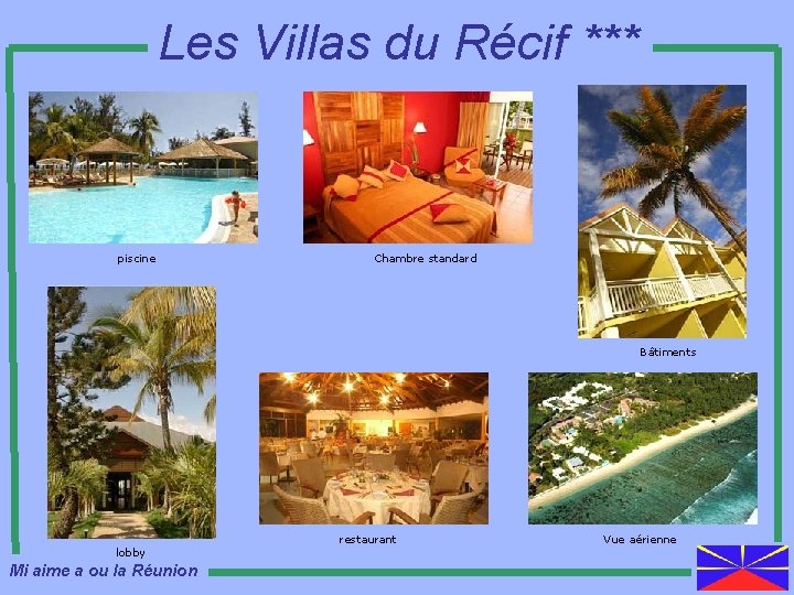 Les Villas du Récif *** piscine Chambre standard Bâtiments lobby Mi aime a ou