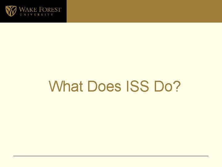 What Does ISS Do? 