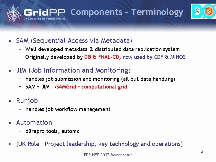 Components - Terminology • SAM (Sequential Access via Metadata) – Well developed metadata & Components - Terminology • SAM (Sequential Access via Metadata) – Well developed metadata &