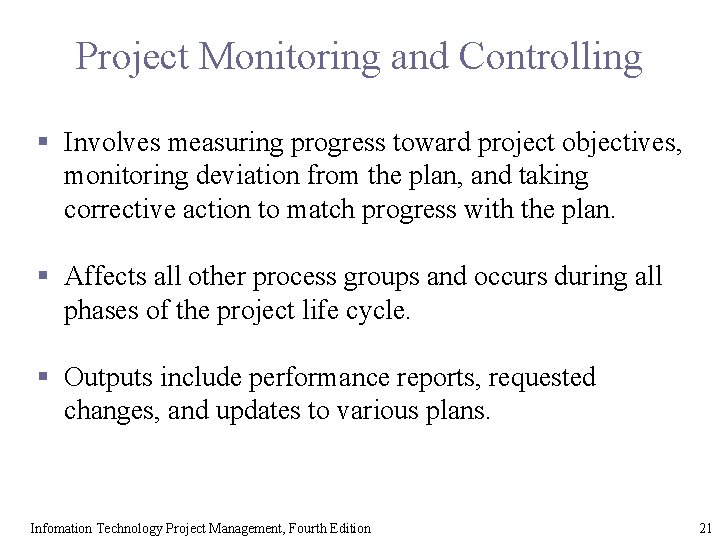Chapter 3 The Project Management Process Groups A