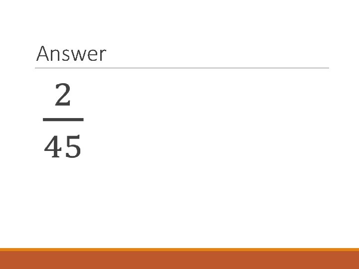 Answer 