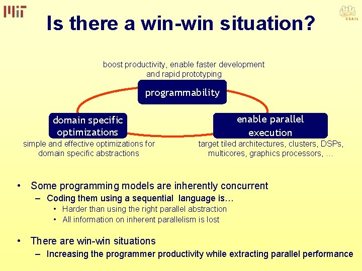 Is there a win-win situation? boost productivity, enable faster development and rapid prototyping programmability